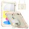 Mobigear SureGrip Xtreme iPad 10 (2022) Hoes Hard Kunststof,Siliconen Backcover + Schouderband + Standaard - Wit / Roségoud