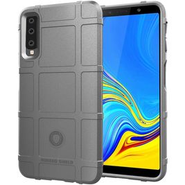 Mobigear Rugged Shield Samsung Galaxy A7 (2018) Hoesje Flexibel TPU Backcover Shockproof - Grijs Mobigear Rugged Shield Samsung Galaxy A7 (2018) Hoesje Flexibel TPU Backcover Shockproof - Grijs