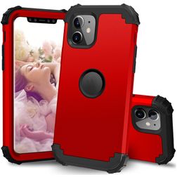 Mobigear Ultra Tough iPhone 11 Hoesje Hardcase Backcover Shockproof - Rood