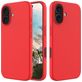 Mobigear Rubber Touch iPhone 16 Siliconen Hoesje Backcover - Rood