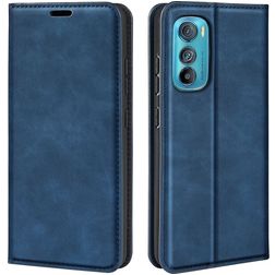 Mobigear Retro Slim Motorola Edge 30 Hoesje Bookcase Portemonnee - Donkerblauw