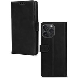 Mobilize Wallet iPhone 15 Pro Max Hoesje Echt Leer Bookcase Portemonnee - Zwart