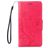 Mobigear Flowers iPhone 8 Hoesje Bookcase Portemonnee - Magenta