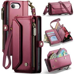 CaseMe C36 iPhone 16e Hoesje Bookcase Portemonnee - Rood