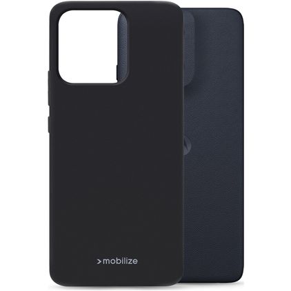 Mobilize Rubber Gelly Motorola Moto G56 Hoesje Flexibel TPU Backcover - Zwart