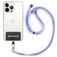Mobigear Nylon Lanyard Universeel Telefoonkoord Verstelbaar - Wit / Blauw / Paars