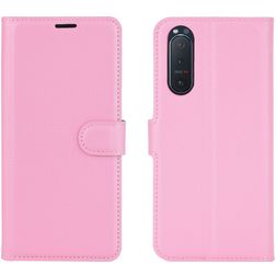 Mobigear Classic Sony Xperia 5 II Hoesje Bookcase Portemonnee - Roze