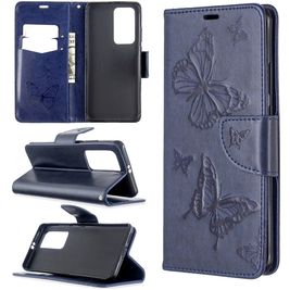 Mobigear Butterfly Huawei P40 Pro Hoesje Bookcase Portemonnee - Blauw