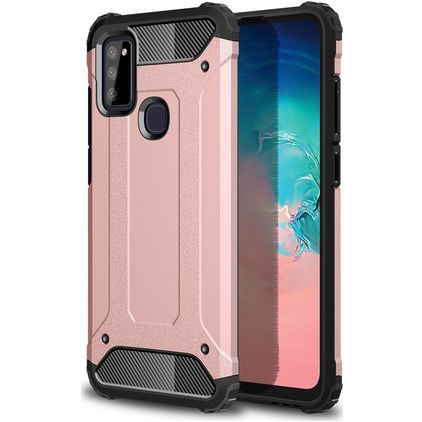 Mobigear Outdoor Samsung Galaxy M51 Hoesje Hardcase Backcover Shockproof - Roségoud