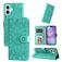 Mobigear Sunflower iPhone 17 Hoesje Bookcase Portemonnee - Groen