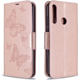 Mobigear Butterflies Bookcase Case Rose Gold Huawei Y6P