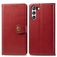 Mobigear Snap Button Samsung Galaxy S21 FE Hoesje Bookcase Portemonnee - Rood