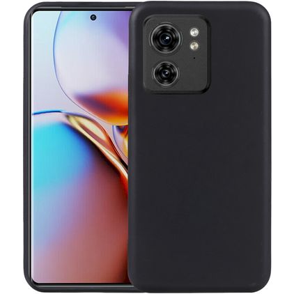 Mobigear Colors Motorola Edge 40 Hoesje Flexibel TPU Backcover - Zwart