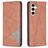 Mobigear Rhombus Slim Samsung Galaxy S23 FE Hoesje Bookcase - Bruin