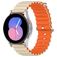 Mobigear Ocean Siliconen Smartwatch Bandje Gespsluiting - Universeel 20 mm aansluiting - Oranje / Sterrenlicht