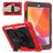 Mobigear SureGrip Xtreme iPad 8 (2020) Hoes Hard Kunststof,Siliconen Backcover + Stylus Houder + Schouderband + Standaard - Zwart / Rood