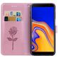 Mobigear Roses Samsung Galaxy J6 Plus Hoesje Bookcase Portemonnee - Roségoud