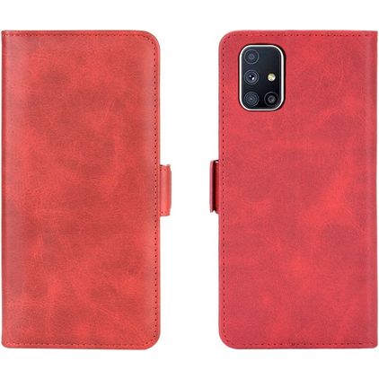 Mobigear Slim Magnet Samsung Galaxy M51 Hoesje Bookcase Portemonnee - Rood