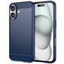 Mobigear Brushed Slim iPhone 16 Hoesje Flexibel TPU Backcover - Blauw