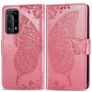 Mobigear Butterfly Huawei P40 Pro Hoesje Bookcase Portemonnee - Roze