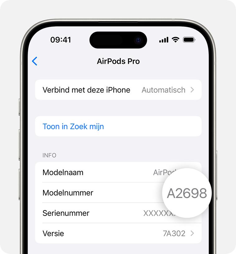 Hoe vind je het modelnummer van je AirPods?