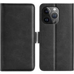 Mobigear Slim Magnet iPhone 15 Pro Max Hoesje Bookcase Portemonnee - Zwart