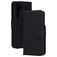 Mobiparts Samsung Galaxy S25 Hoesje Echt Leer Bookcase Portemonnee - Zwart