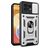Mobigear Armor Ring Cam Slide Motorola Edge 40 Pro Hoesje Hardcase Backcover Shockproof met Ringhouder en Camera Slider - Zilver