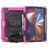 Mobigear SureGrip Xtreme iPad Pro 12.9 Inch (2020) Hoes Hard Kunststof,Siliconen Backcover + Stylus Houder + Schouderband + Standaard - Zwart / Roze
