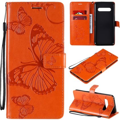 Mobigear Butterfly LG V60 ThinQ Hoesje Bookcase Portemonnee - Oranje