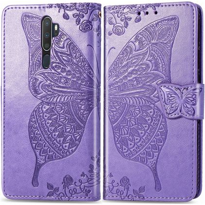 Mobigear Butterfly OPPO A5 (2020) Hoesje Bookcase Portemonnee - Paars