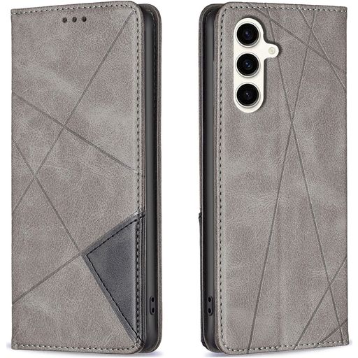 Mobigear Rhombus Slim Samsung Galaxy S23 FE Hoesje Bookcase - Grijs