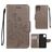 Mobigear Flowers iPhone 11 Hoesje Bookcase Portemonnee - Grijs