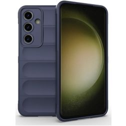 Mobigear Bumpy Samsung Galaxy S24 FE Hoesje Flexibel TPU Backcover - Donkerblauw