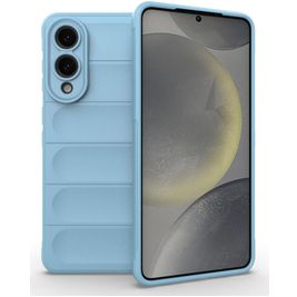 Mobigear Bumpy Samsung Galaxy S25 Edge Hoesje Flexibel TPU Backcover - Blauw