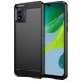 Mobigear Brushed Slim Motorola Moto E13 Hoesje Flexibel TPU Backcover - Zwart