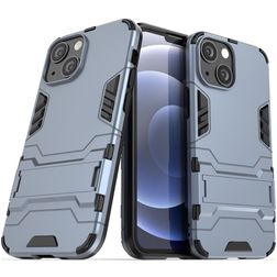 Mobigear Armor Stand iPhone 13 Mini Hoesje Hardcase Backcover Shockproof met Standaard - Blauw