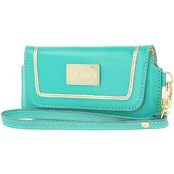Valenta Dress Chic Echt Leer Hoesje Clutch - XXL - Turquoise