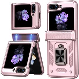 Mobigear Armor ring Samsung Galaxy Z Flip 6 Hoesje Hardcase Backcover Shockproof met Ringhouder - Roségoud
