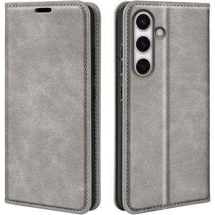 Mobigear Retro Slim Samsung Galaxy S24 FE Hoesje Bookcase Portemonnee - Grijs