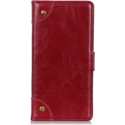 Mobigear Ranch Xiaomi Redmi 9C Hoesje Bookcase Portemonnee - Bordeaux Rood