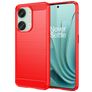 Mobigear Brushed OnePlus Nord 3 Hoesje Flexibel TPU Backcover - Rood