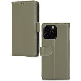 Mobilize Premium Gelly iPhone 16 Pro Max Hoesje Bookcase Portemonnee - Groen