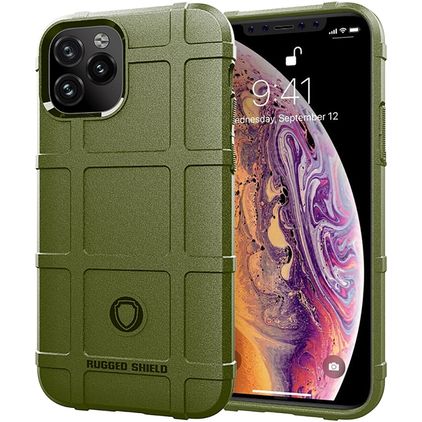 Mobigear Rugged Shield iPhone 11 Hoesje Flexibel TPU Backcover Shockproof - Groen