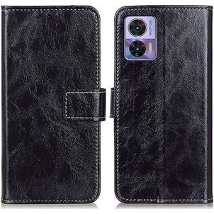 Mobigear Basic Motorola Edge 30 Neo Hoesje Bookcase Portemonnee - Zwart