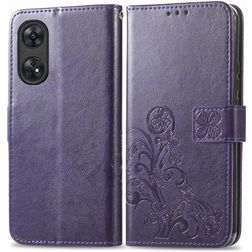 Mobigear Clover OPPO Reno 8T 4G Hoesje Bookcase Portemonnee - Paars