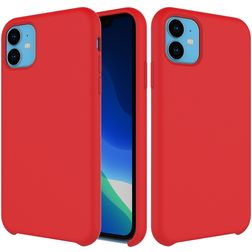 Mobigear Rubber Touch iPhone 11 Siliconen Hoesje Backcover - Rood