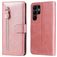 Mobigear Zipper Samsung Galaxy S23 Ultra Hoesje Bookcase Portemonnee - Roségoud