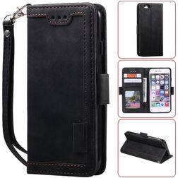 Mobigear Two Tone iPhone SE (2022) Hoesje Bookcase Portemonnee - Zwart