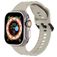 Mobigear Ripple Siliconen Apple Watch Bandje Gespsluiting - 49/46/45/44 mm - Sterrenlicht